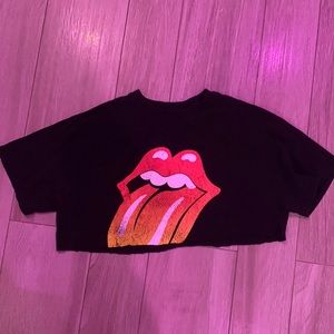 Rolling Stones Crop Top